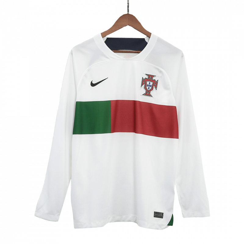 maillot Portugal 2022 extérieur blanc manches longues