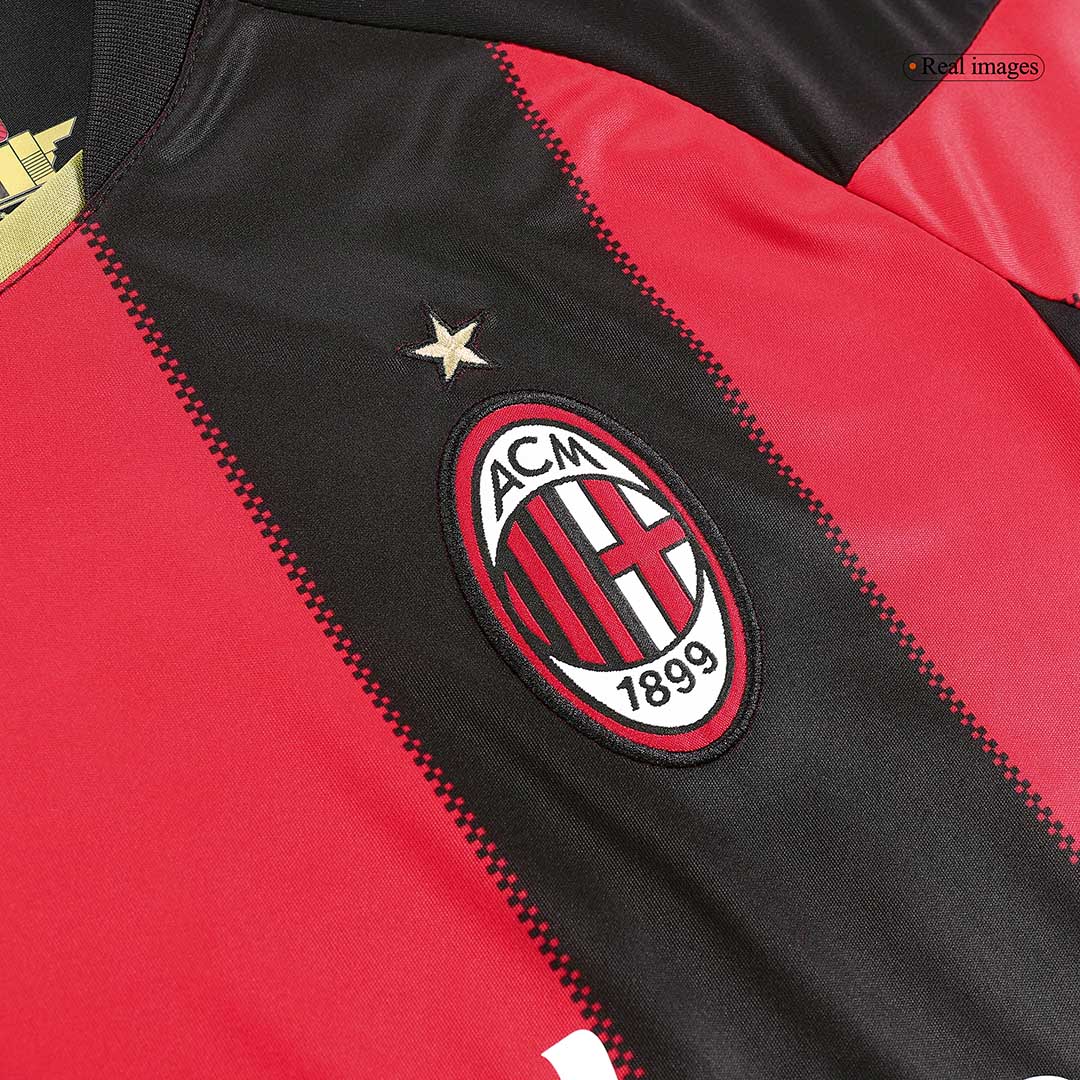 maillot AC Milan 2010/11 domicile noir manches longues Retro