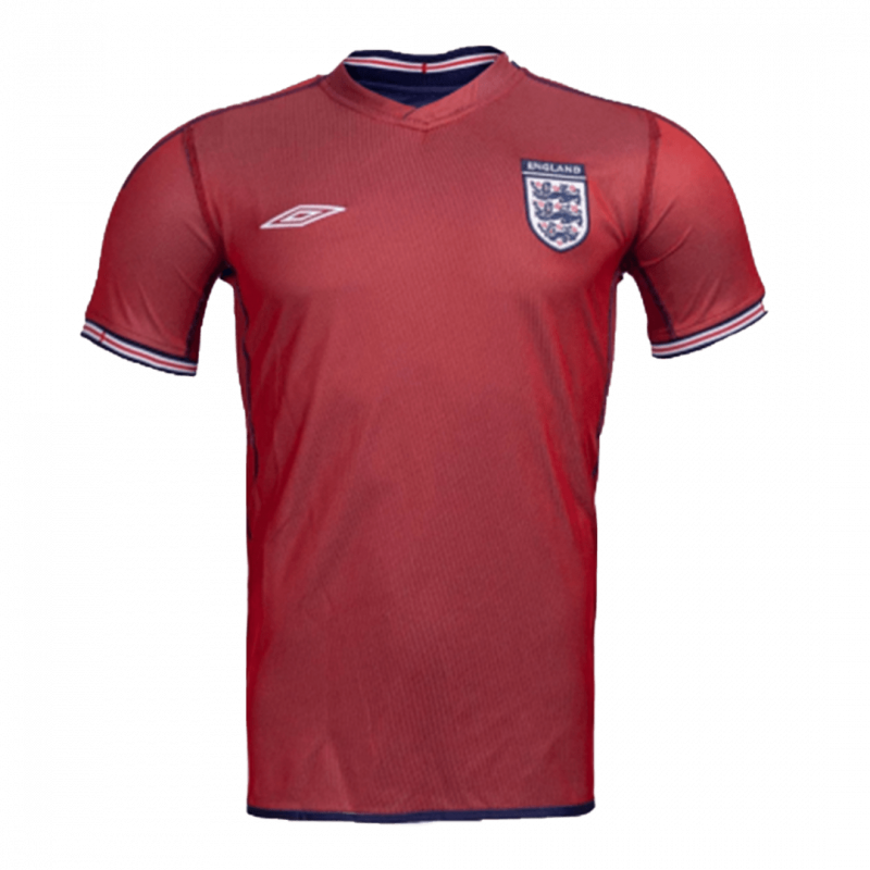 maillot England 2002 extérieur rouge Retro