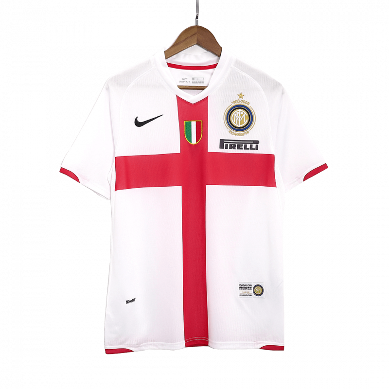 maillot Inter Milan 2007/08 extérieur blanc Retro