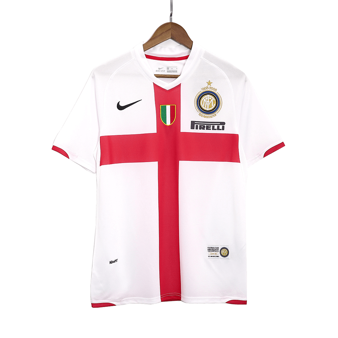 maillot Inter Milan 2007/08 extérieur blanc Retro