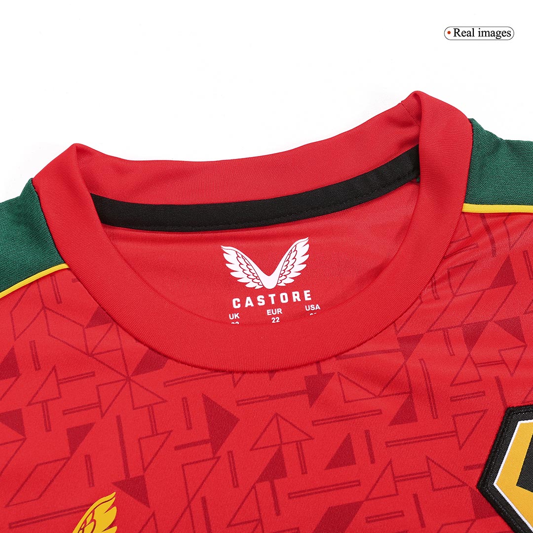 kit enfant Wolverhampton Wanderers 2023/24 extérieur rouge