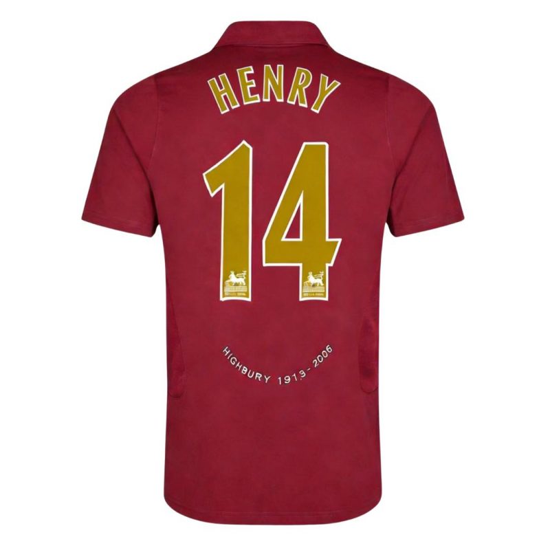 maillot HENRY #14 Arsenal 2005/06 domicile rouge Retro