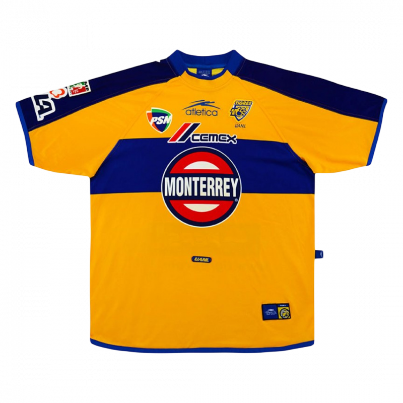 maillot Tigres UANL 2001/02 domicile jaune Retro
