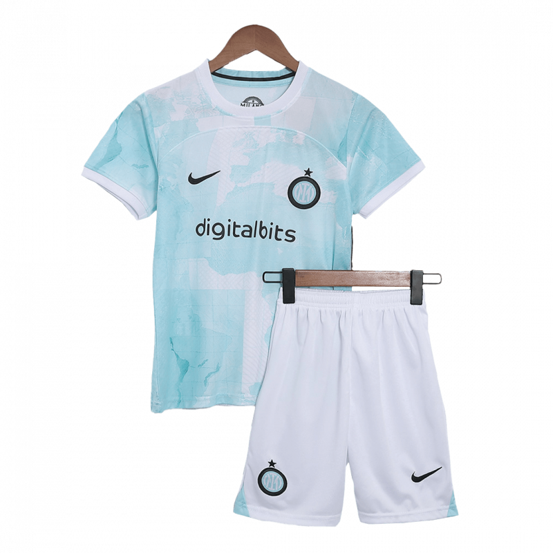 kit enfant Inter Milan 2022/23 extérieur blanc