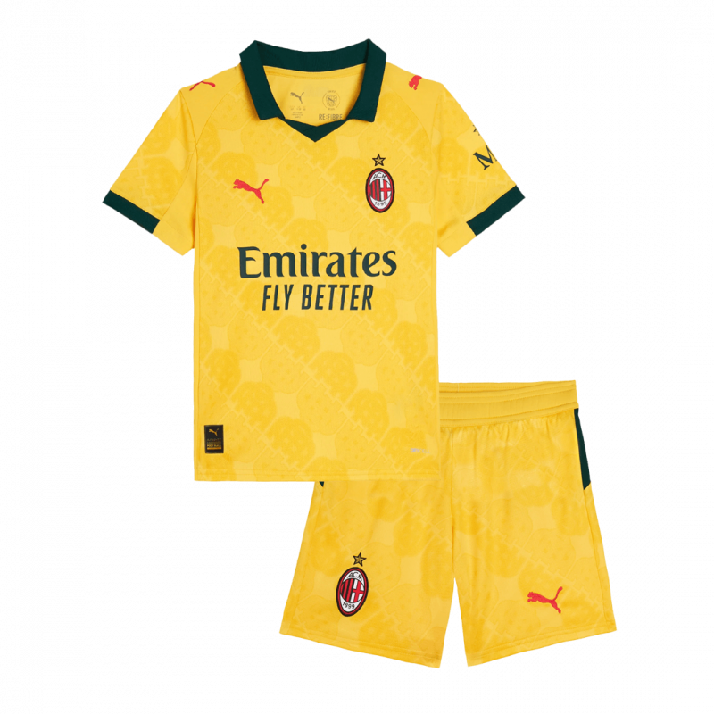 kit enfant AC Milan 2025/26 troisième jaune