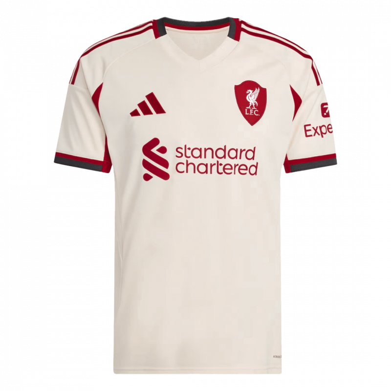 maillot Liverpool 2025/26 extérieur blanc