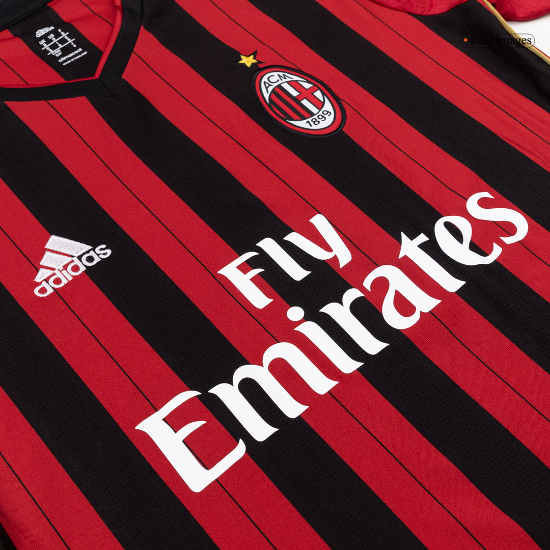 maillot AC Milan 2013/14 domicile noir manches longues Retro