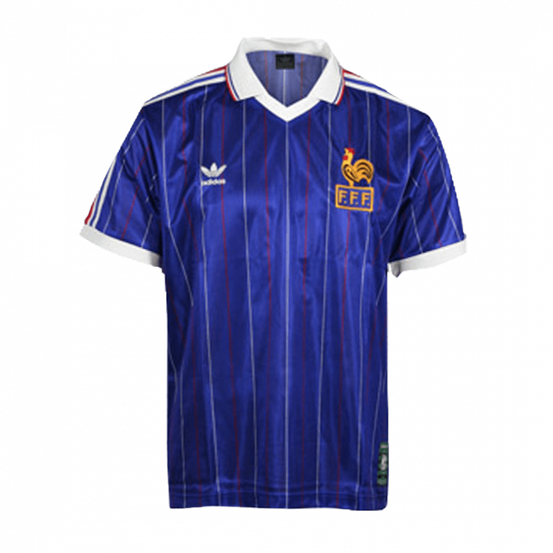 maillot France 1982 domicile bleu Retro