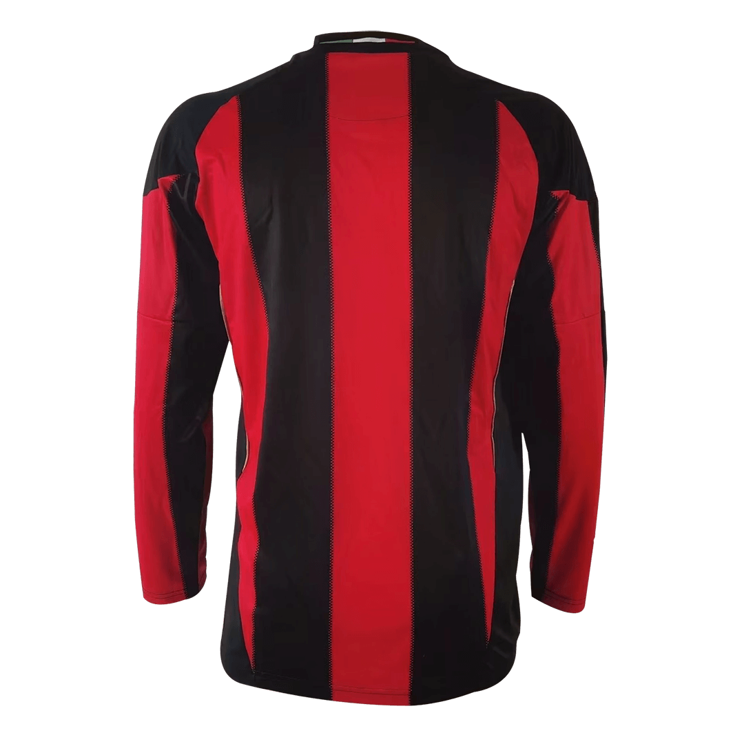maillot AC Milan 2010/11 domicile noir manches longues Retro