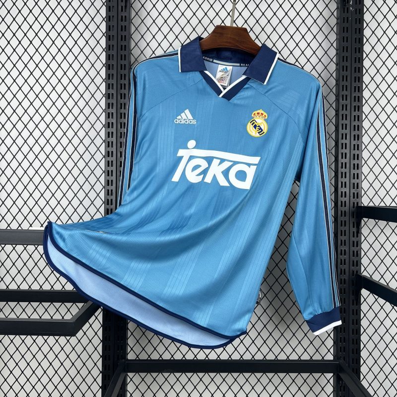 Real Madrid Maillot 1999/00 manches longues Retro Jersey