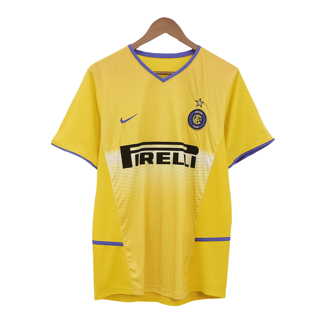 maillot Inter Milan 2002/03 troisième jaune Retro