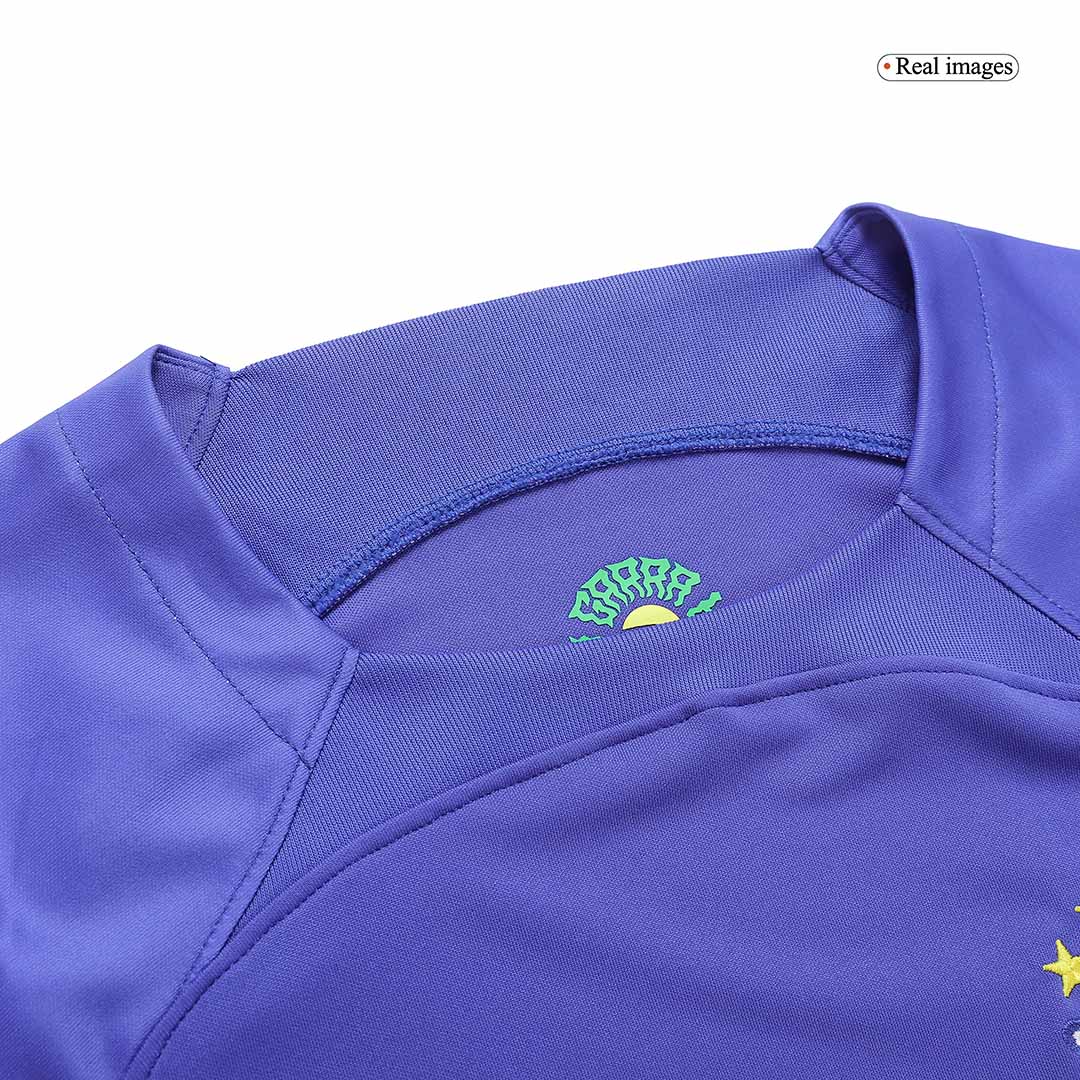 maillot Brazil 2022 extérieur bleu manches longues