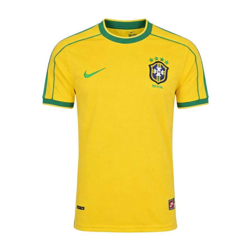 maillot Brazil 1998 domicile jaune Retro