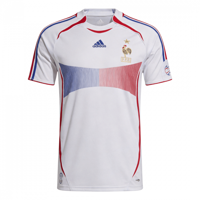 maillot France 2006 extérieur blanc Retro
