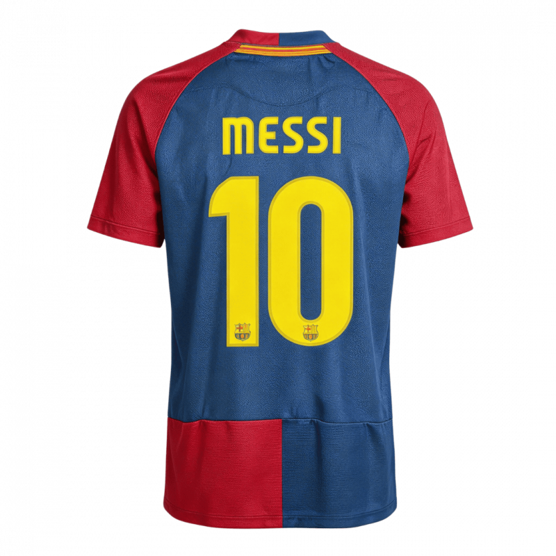 MESSI #10 Barcelona 2008/09 domicile UCL Retro Jersey
