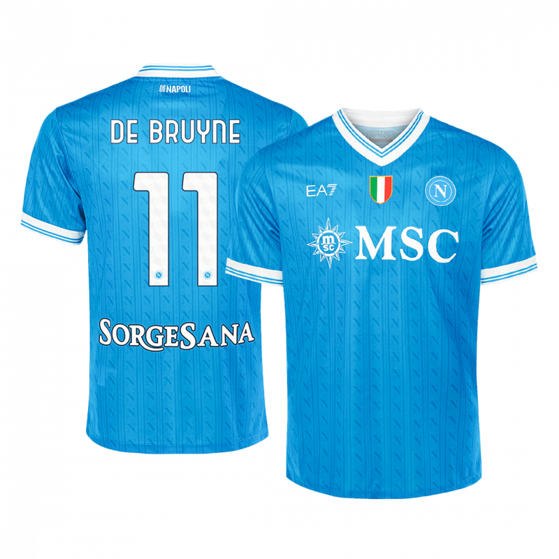 maillot DE BRUYNE #11 Napoli 2025/26 domicile bleu
