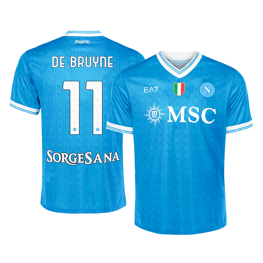 maillot DE BRUYNE #11 Napoli 2025/26 domicile bleu