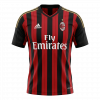 maillot AC Milan 2013/14 domicile noir Retro