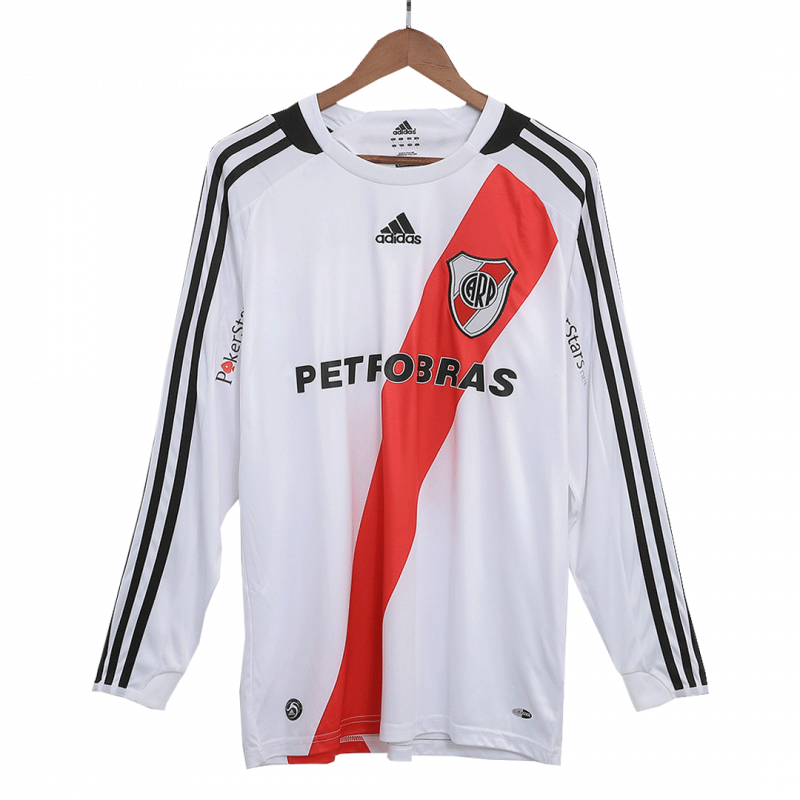 maillot River Plate 2009/10 troisième blanc manches longues Retro