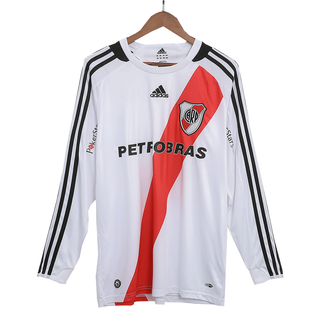 maillot River Plate 2009/10 troisième blanc manches longues Retro