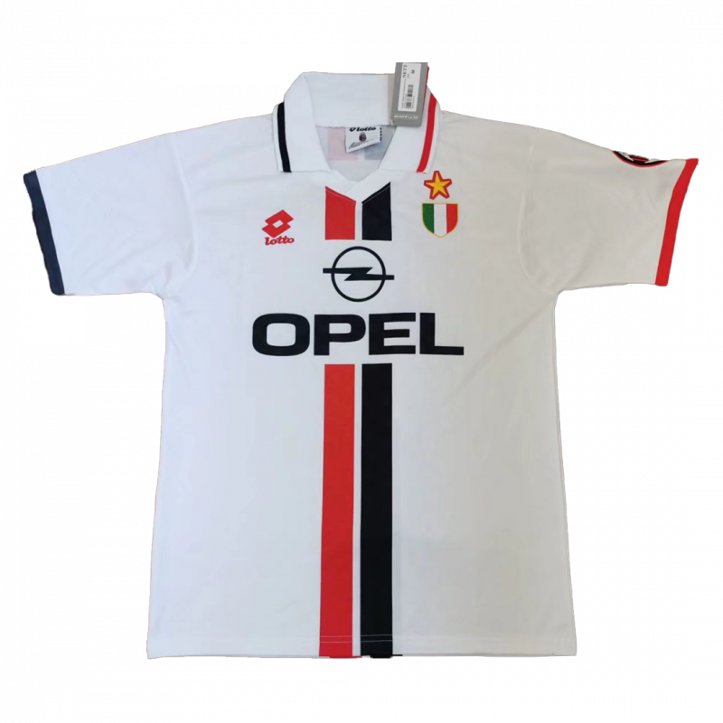 maillot AC Milan 1996/97 extérieur blanc Retro