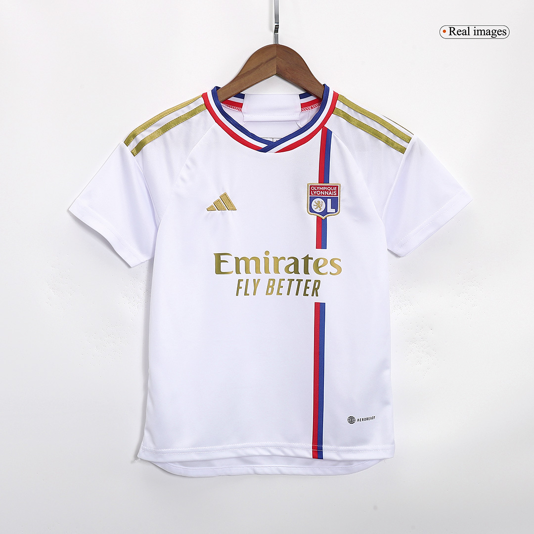 kit enfant Olympique Lyonnais 2023/24 domicile blanc