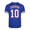 maillot ZIDANE #10 France 1998 domicile bleu Retro