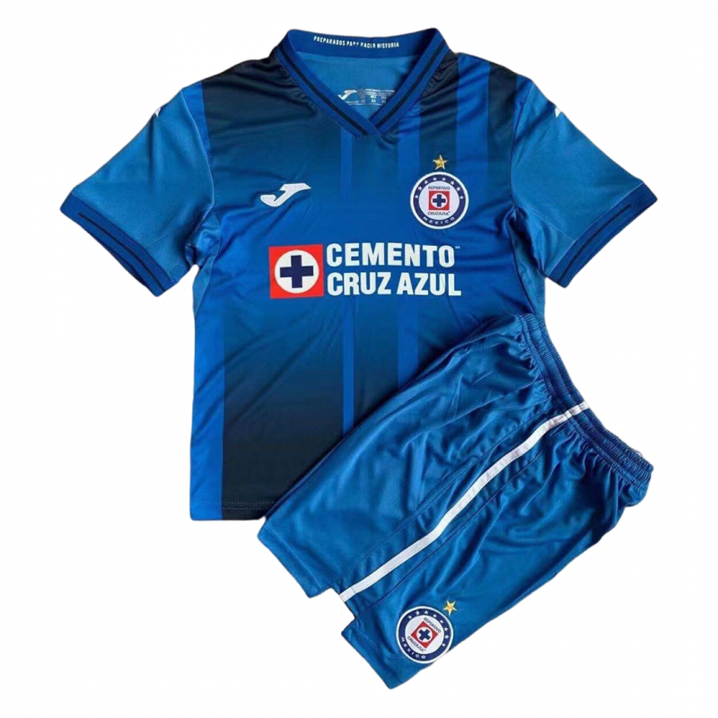 kit enfant Cruz Azul 2021/22 domicile bleu