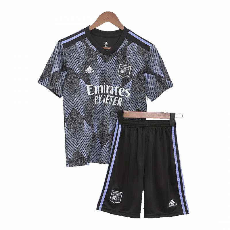 kit enfant Olympique Lyonnais 2022/23 troisième noir