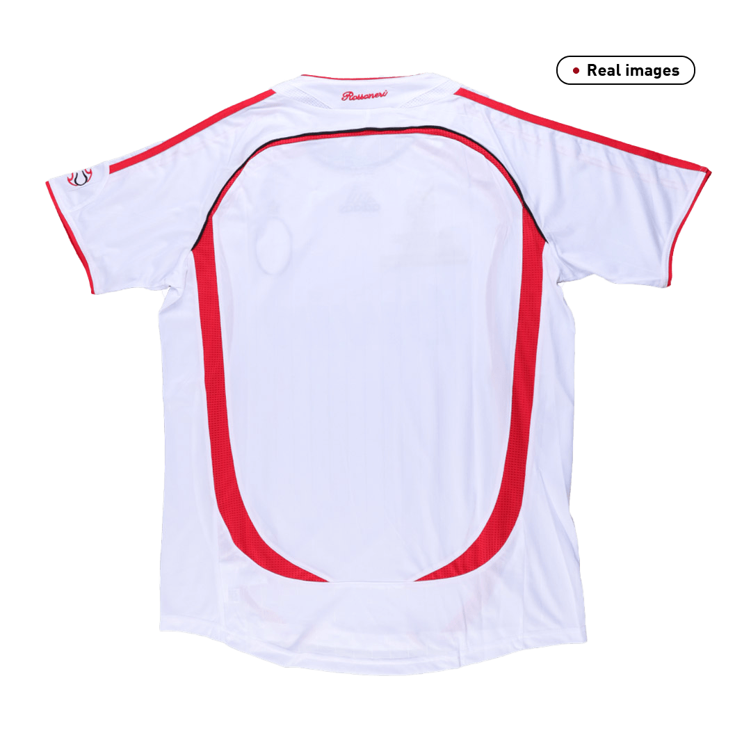 maillot AC Milan 2006/07 extérieur blanc UCL Retro