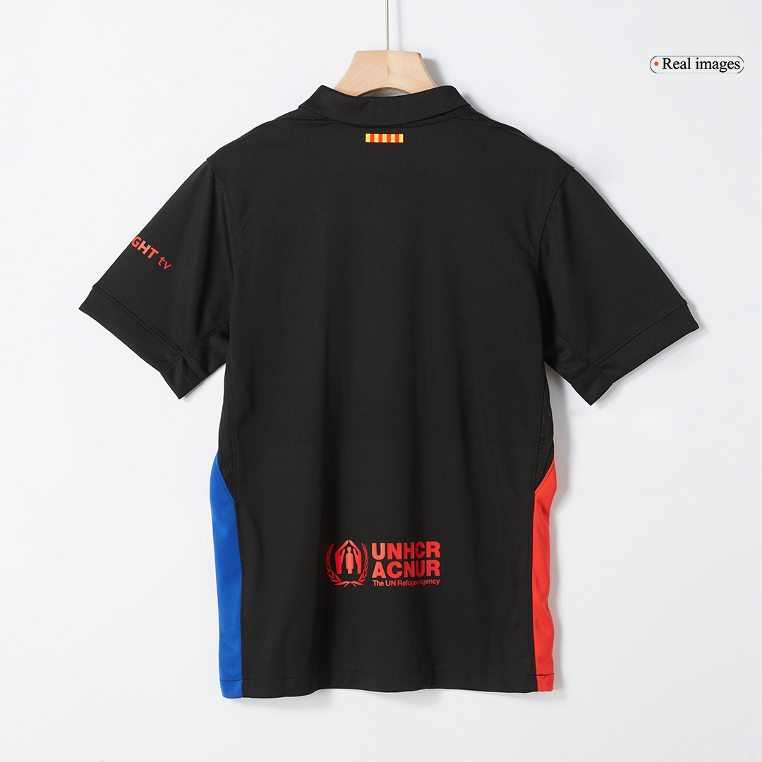 maillot Barcelona 2024/25 extérieur noir logo Spotify sans texte