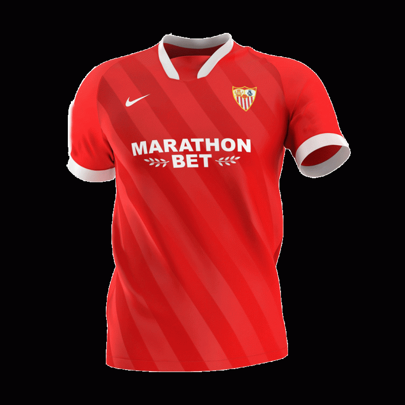 maillot Sevilla 2020/21 extérieur rouge