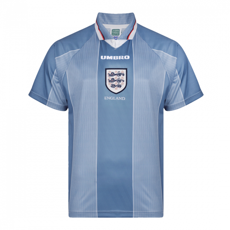 maillot England 1996 extérieur bleu Retro