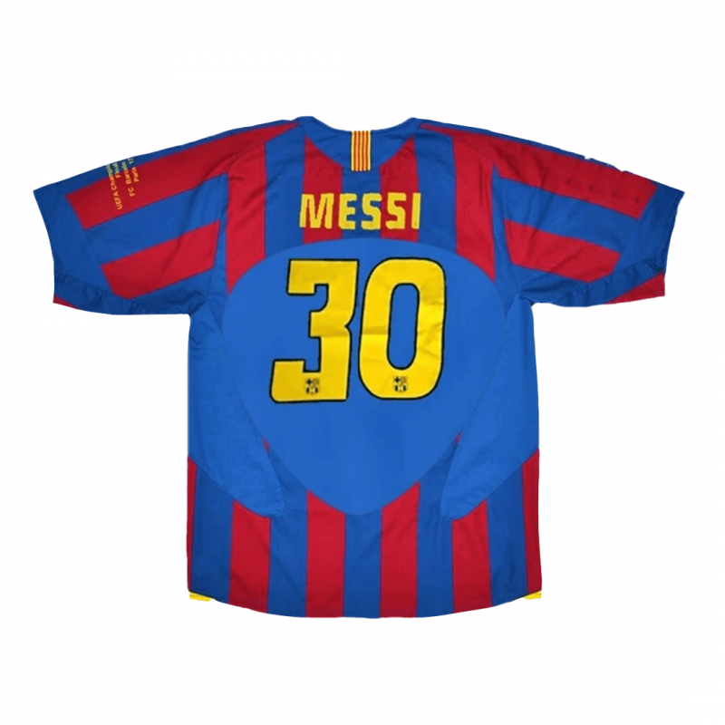 MESSI #30 Barcelona 2005/06 domicile UCL Retro Jersey