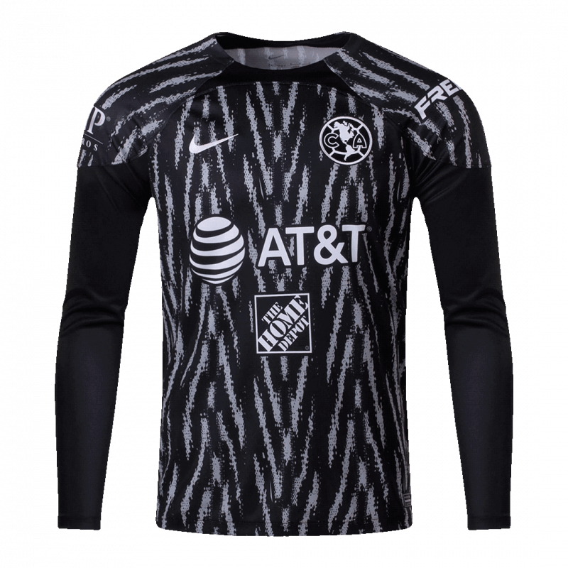 Club America 2022/23 Goalkeeper Black manches longues Goalkeeper Jersey