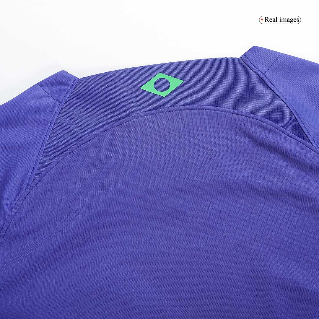 maillot Brazil 2022 extérieur bleu manches longues