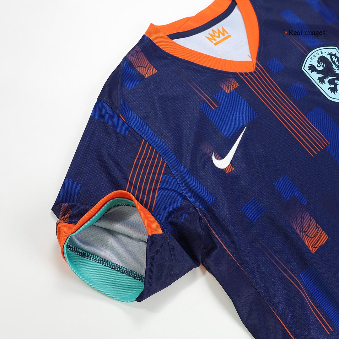 maillot VIRGIL #4 Netherlands 2024 extérieur bleu