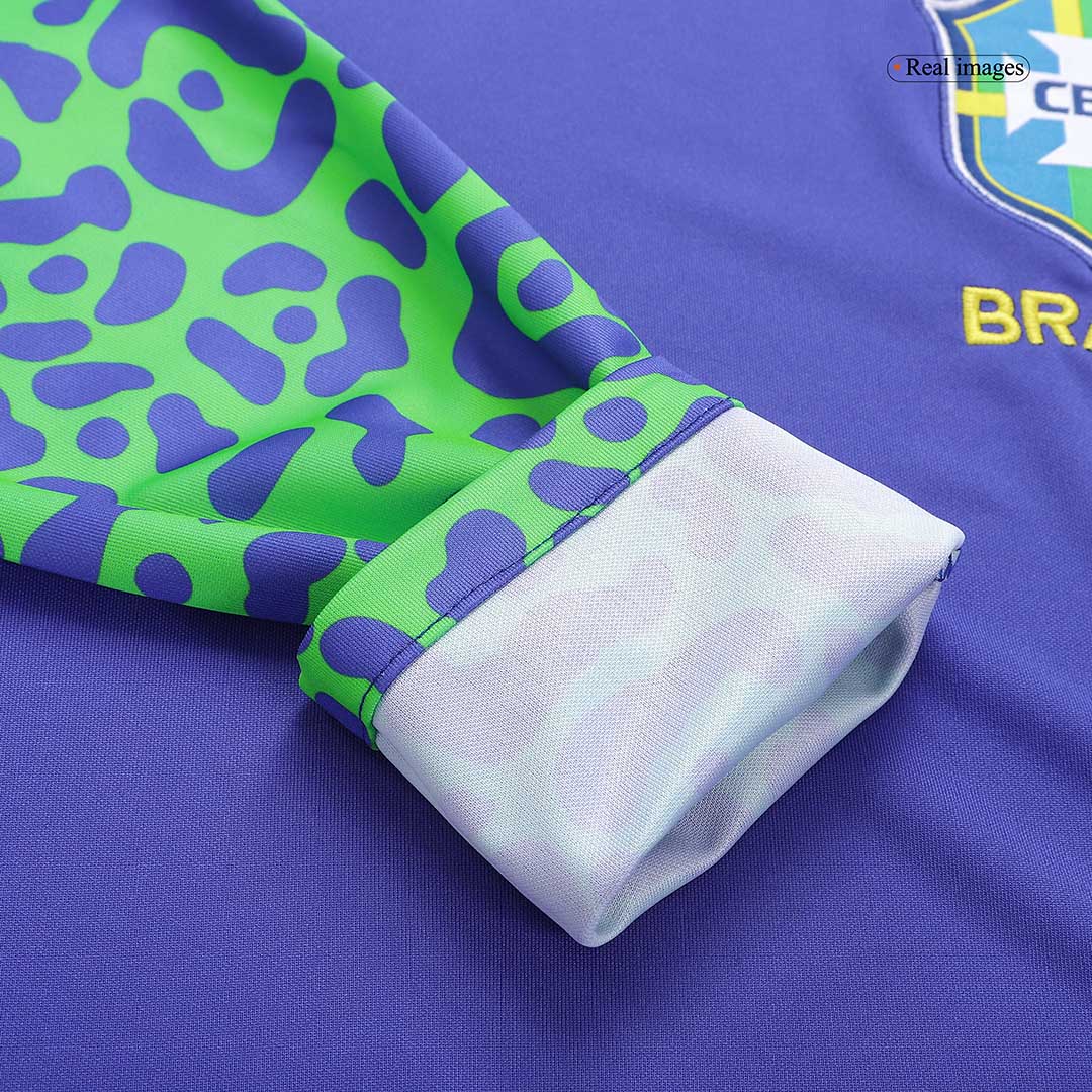 maillot Brazil 2022 extérieur bleu manches longues