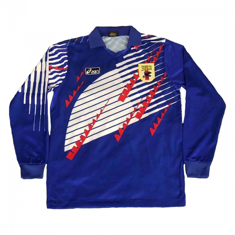 maillot Japan 1994 extérieur bleu manches longues Retro