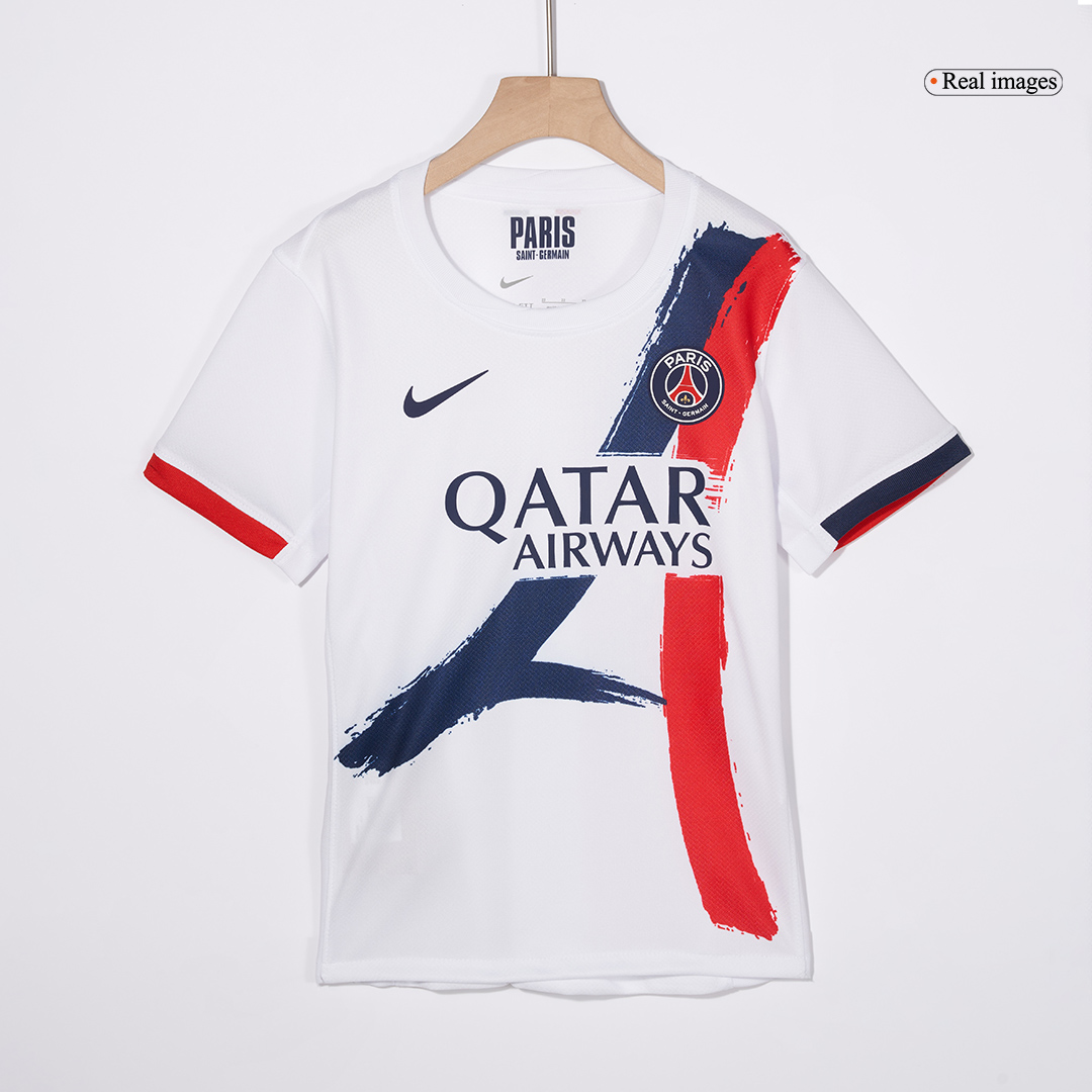 kit enfant Paris Saint-Germain 2024/25 extérieur blanc