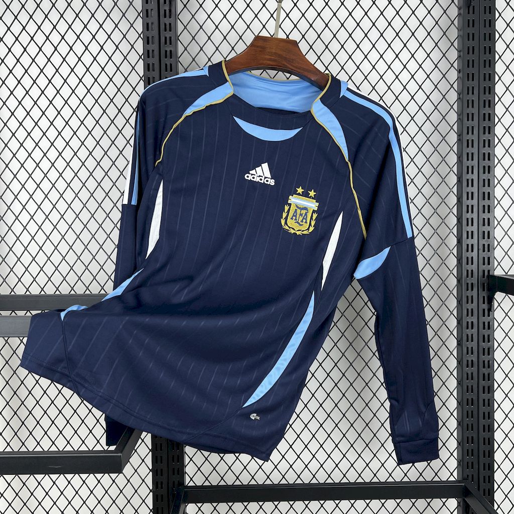 Argentine maillot foot 2006/07 manches longues Retro Jersey