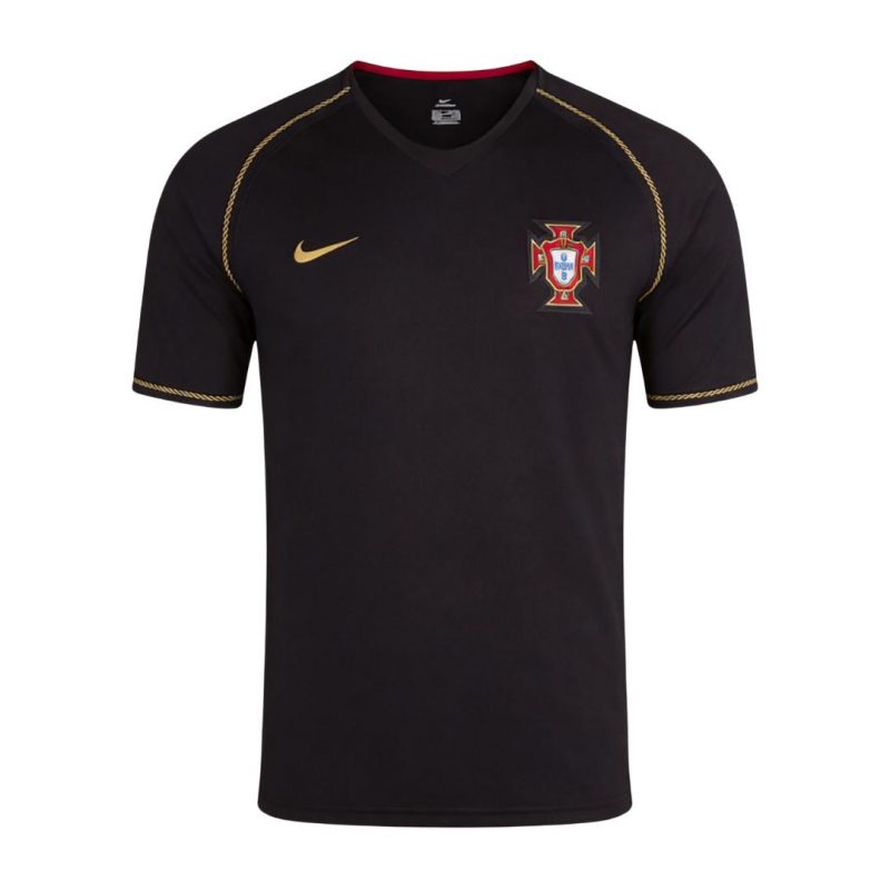 maillot Portugal 2006 extérieur noir Retro