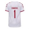 maillot SCHMEICHEL #1 Denmark 2021 extérieur blanc