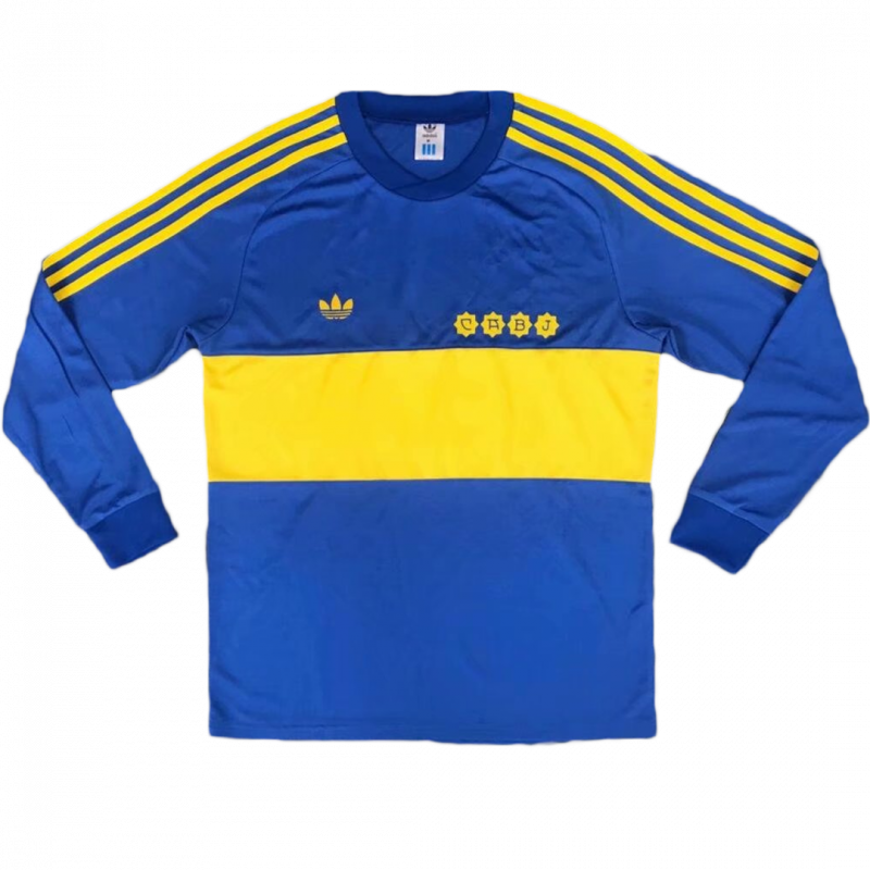 maillot Boca Juniors 1981 domicile bleu manches longues Retro