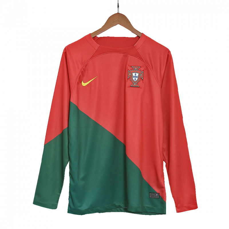 maillot Portugal 2022 domicile rouge manches longues