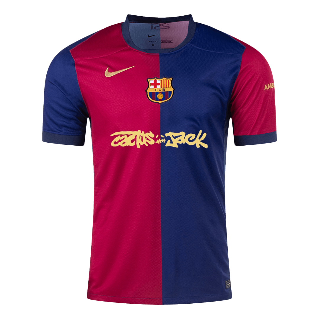 maillot Barcelona 2024/25 domicile bleu Travis Scott
