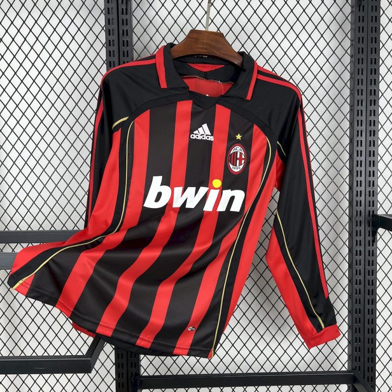 AC Milan 2006/07 manches longues Retro Jersey
