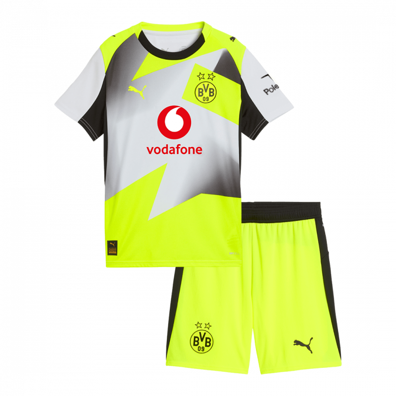 kit enfant Borussia Dortmund 2025/26 extérieur gris