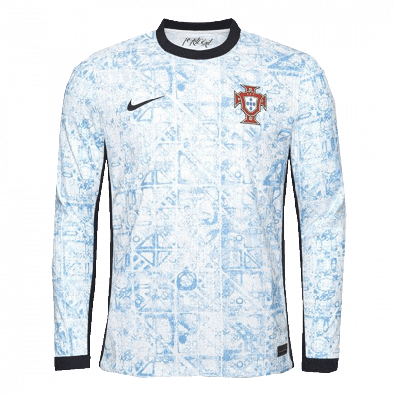 maillot Portugal 2024 extérieur bleu Player Version manches longues